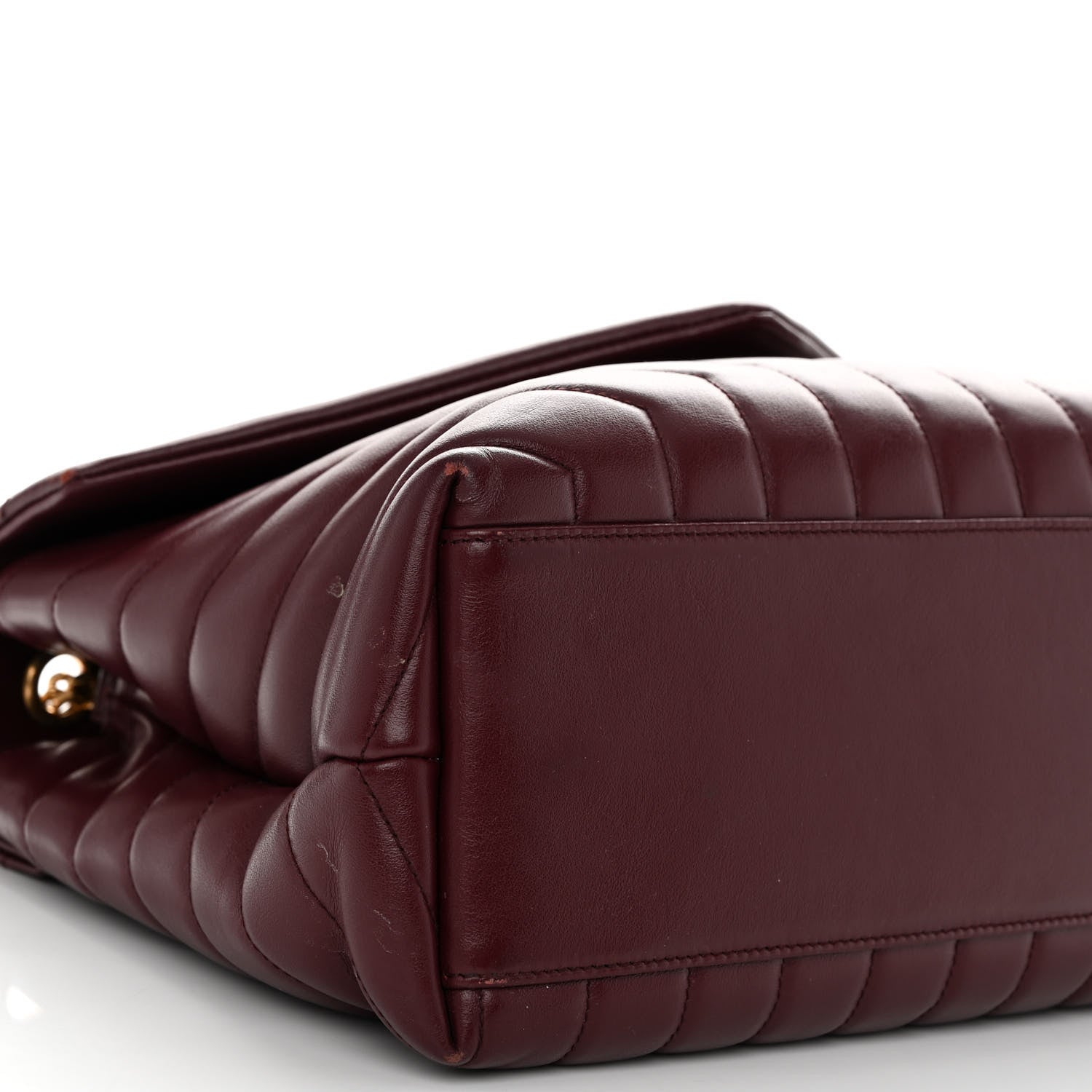 Saint Laurent Calfskin Y Quilted Monogram Medium Loulou Chain Satchel Rouge Legion 9 of 11