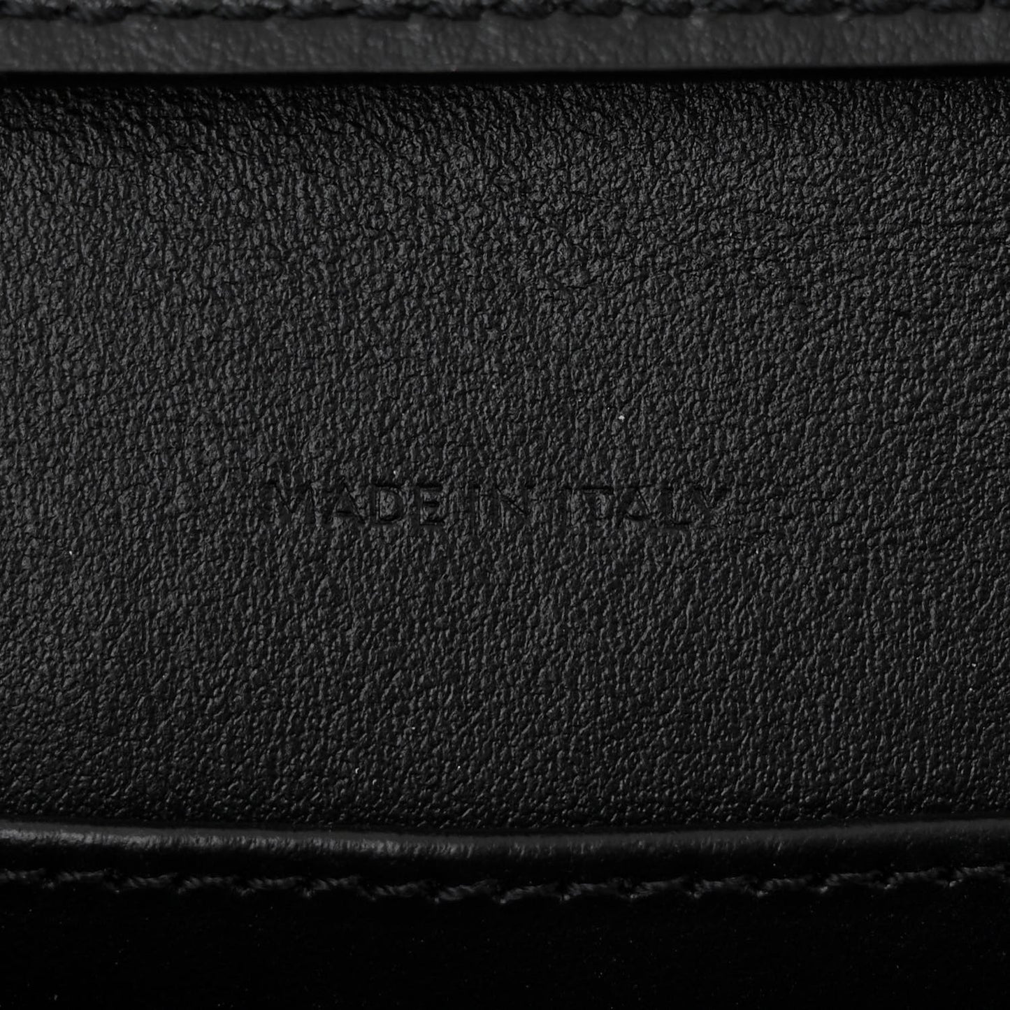 Shiny Calfskin Triomphe Margo Wallet on Chain Black