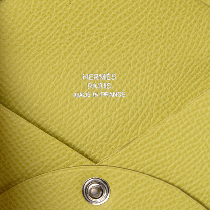 Hermes Epsom Calvi Card Case Soufre 6 of 10