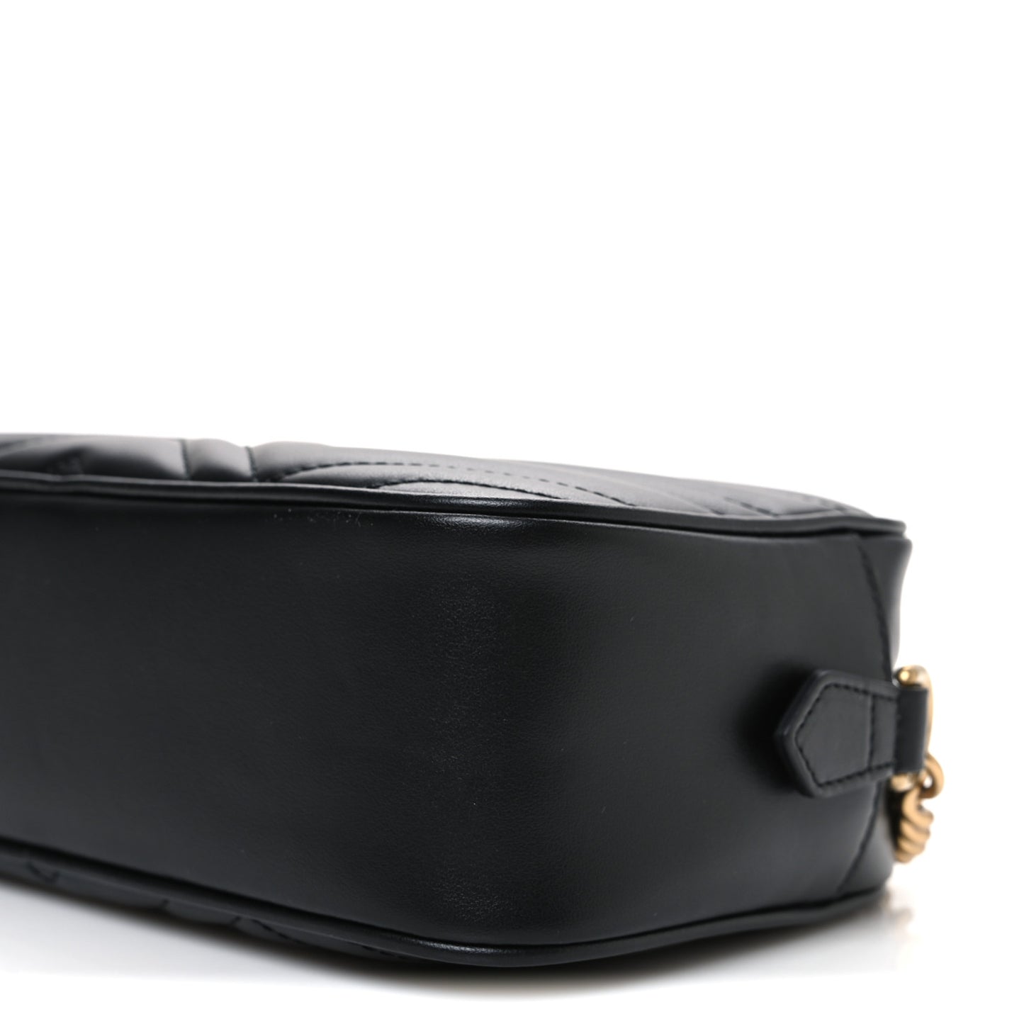 Calfskin Matelasse Small GG Marmont Chain Shoulder Bag Black