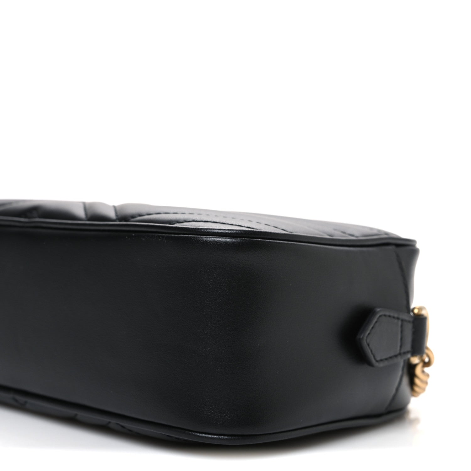 Gucci Calfskin Matelasse Small GG Marmont Chain Shoulder Bag Black 10 of 10