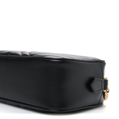 Gucci Calfskin Matelasse Small GG Marmont Chain Shoulder Bag Black 10 of 10