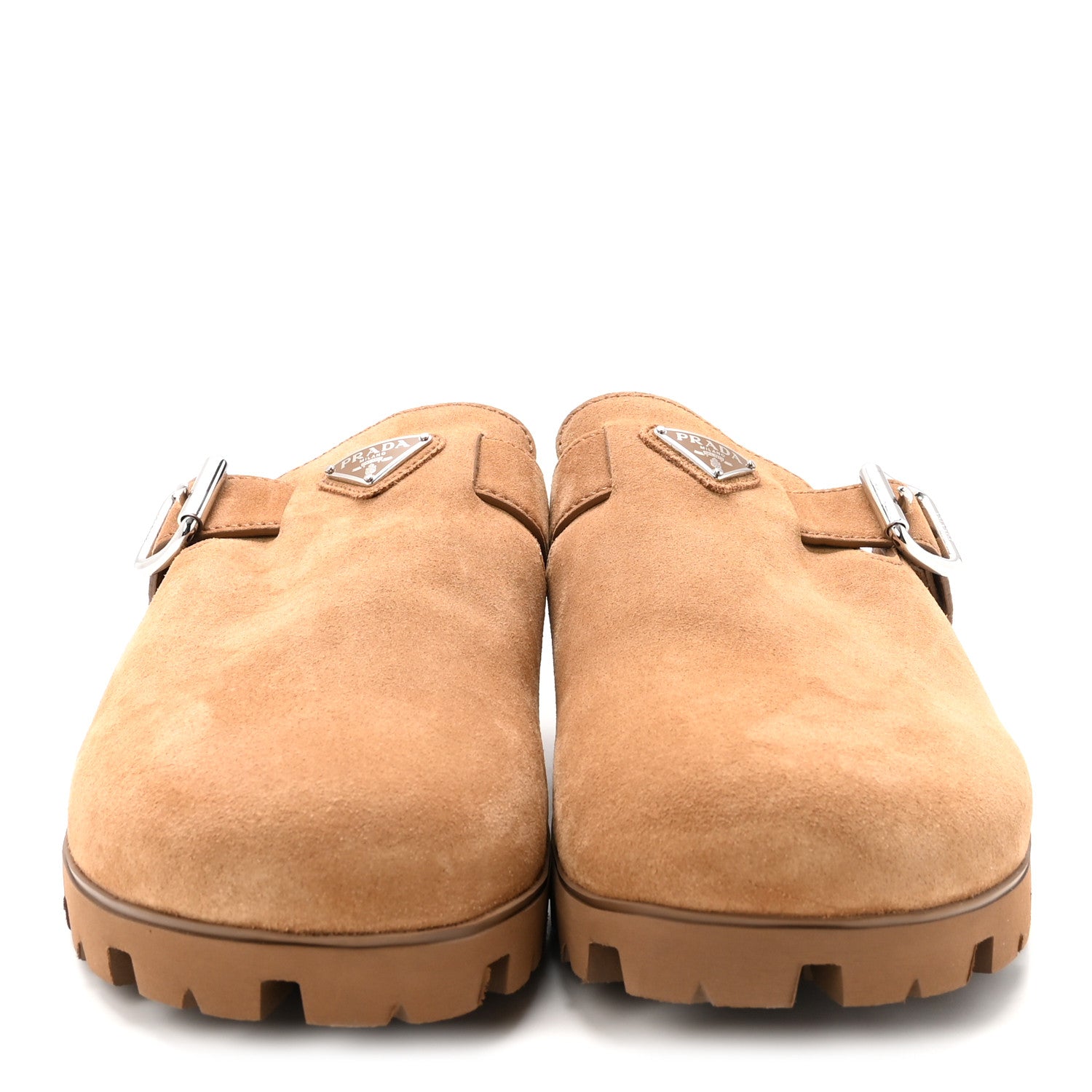 Prada Suede Scamosciato Mens Mules 10 Desert Beige 3 of 9