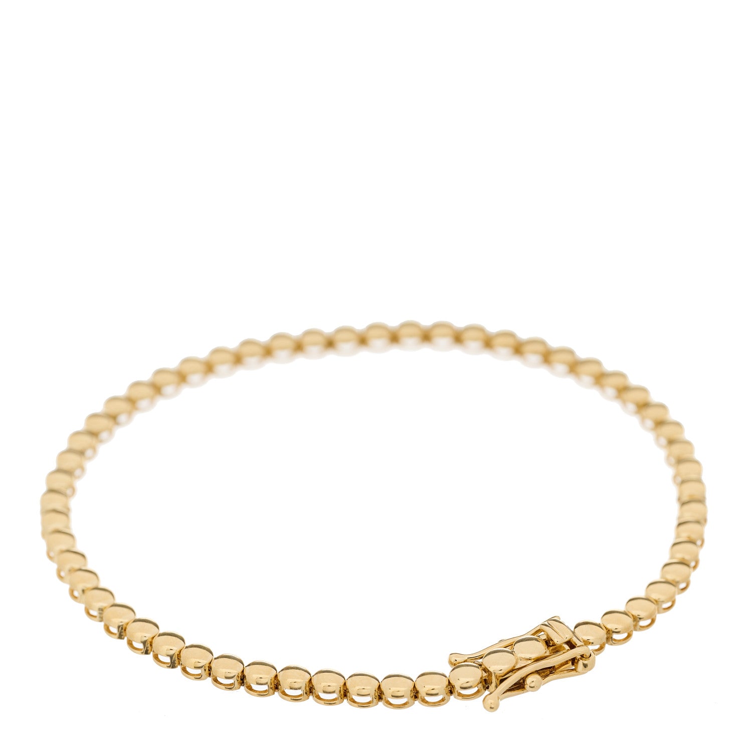 Jennifer Meyer 18K Yellow Gold Mini Bezel Tennis Bracelet 2 of 4