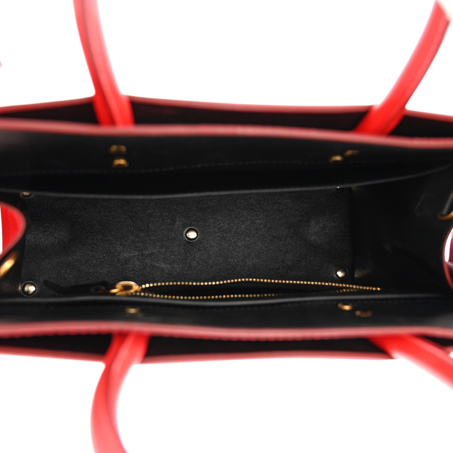 Smooth Calfskin Small Horizon Satchel Red