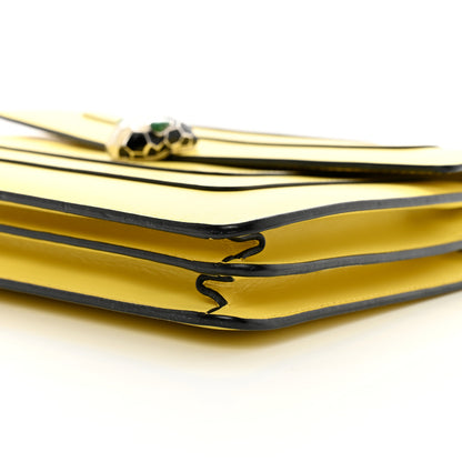 Bulgari Calfskin Serpenti Forever Shoulder Bag Yellow 10 of 11