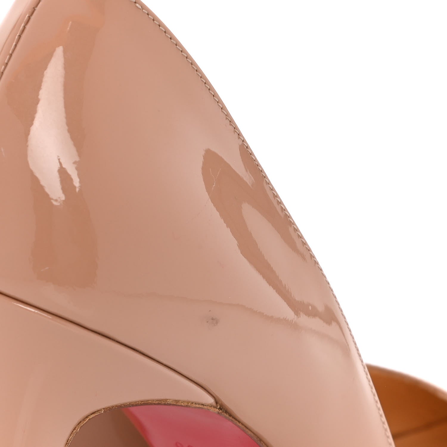Christian Louboutin Patent Pigalle 100 Pumps 39 Nude 6 of 8