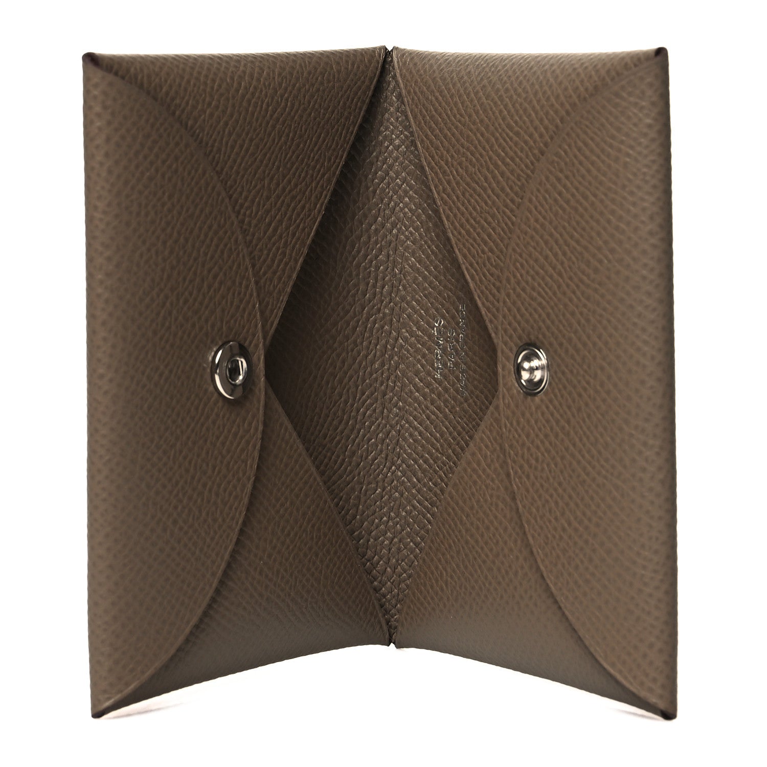 Hermes Epsom Calvi Card Case Etoupe 5 of 13