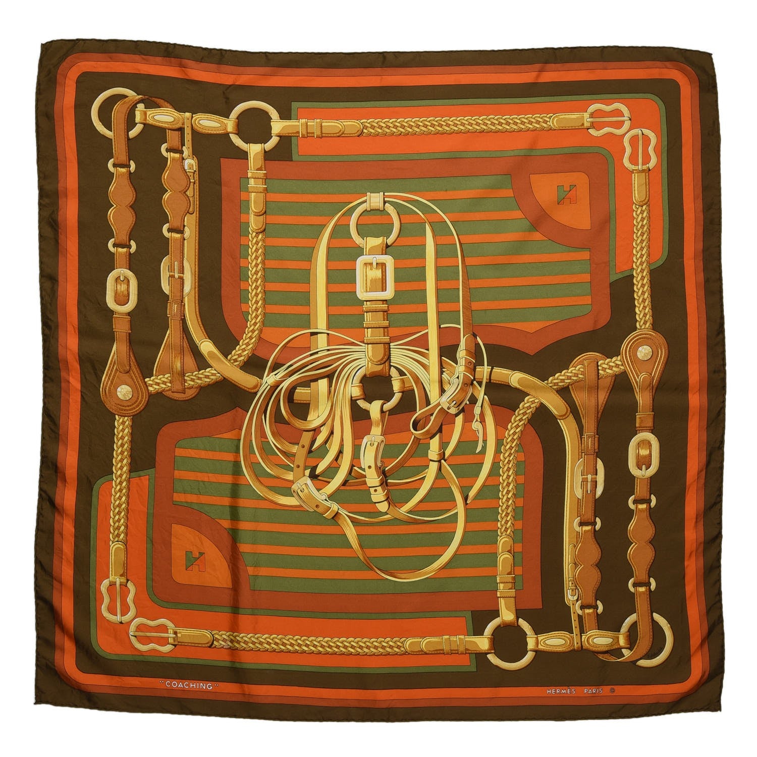 Hermes Silk Coaching Scarf 90 1 of 12