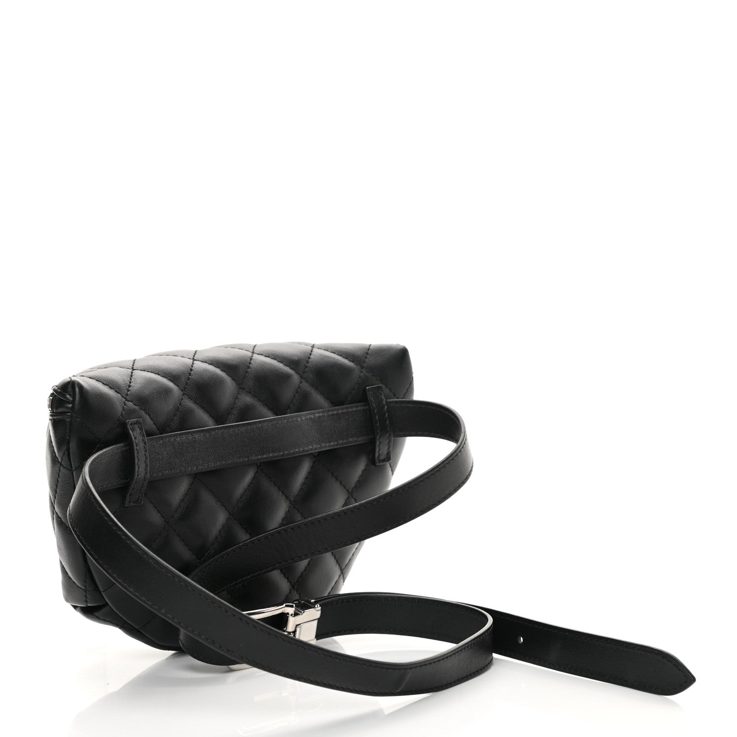 Chanel Lambskin Quilted Waist Belt Bag Black 3 of 14