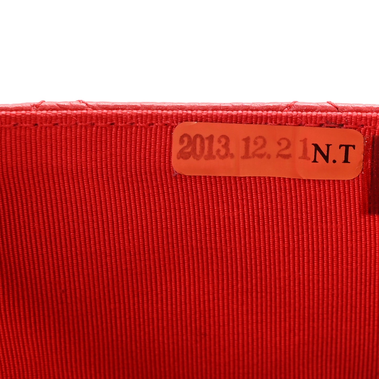 Caviar Quilted Wallet On Chain WOC Dark Red