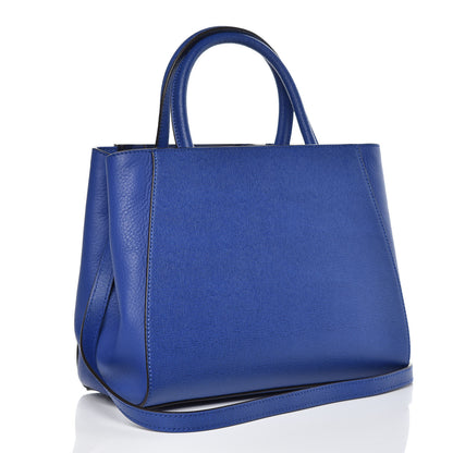 Fendi Vitello Elite Petite 2Jours Tote Blue Neon 3 of 7