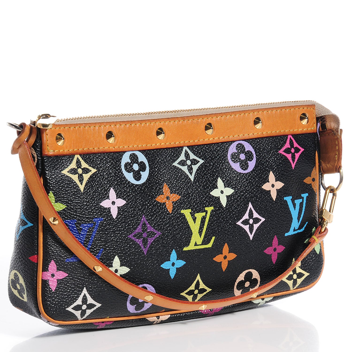 Louis Vuitton Monogram Multicolor Pochette Accessories Black 3 of 7