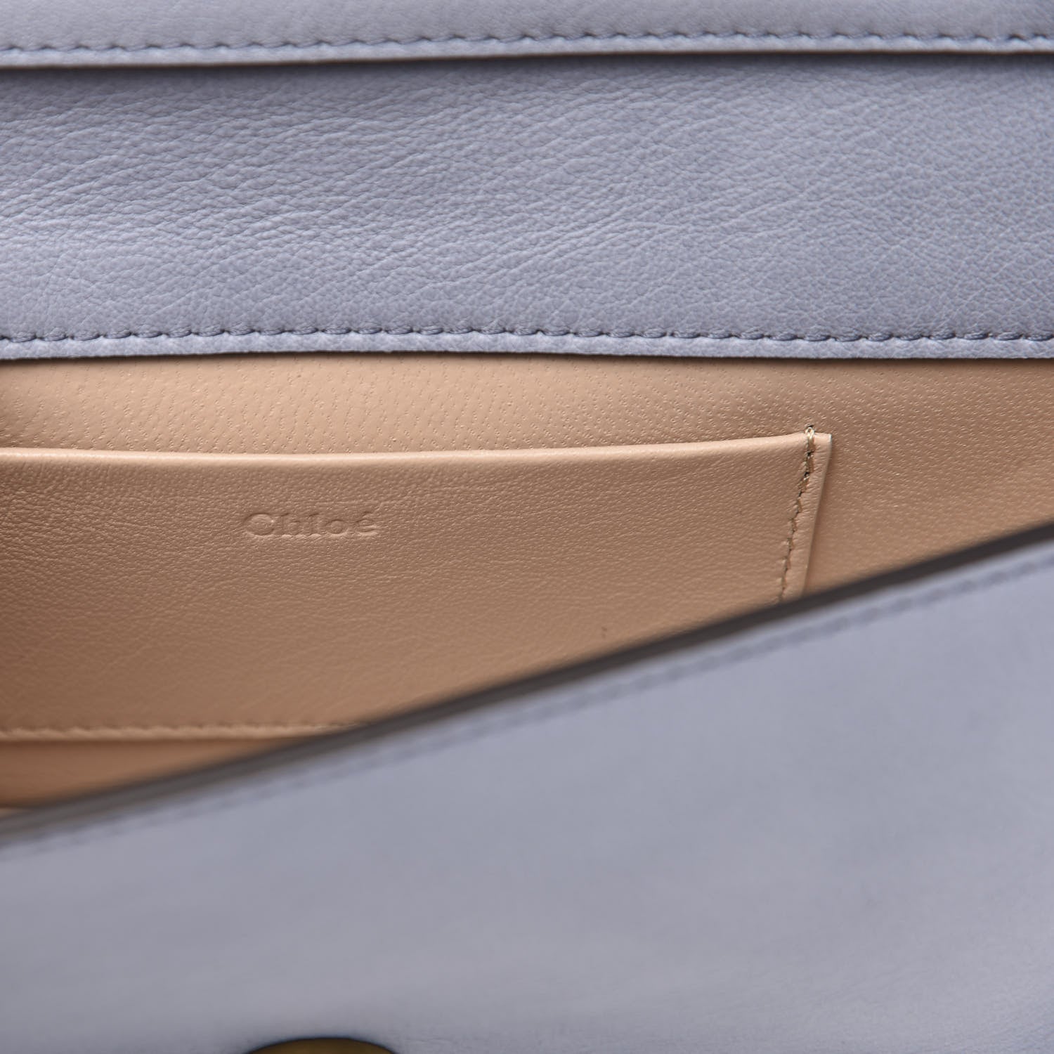 Chloe Calfskin Small Nile Bracelet Minaudiere Bag Washed Blue 7 of 9