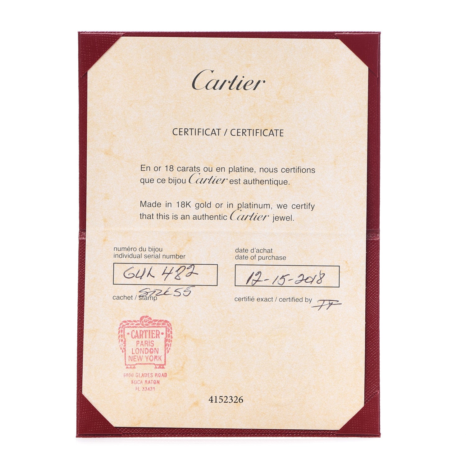 Cartier 18K Yellow Gold 3.5mm LOVE Wedding Band Ring 55 7.25 5 of 6