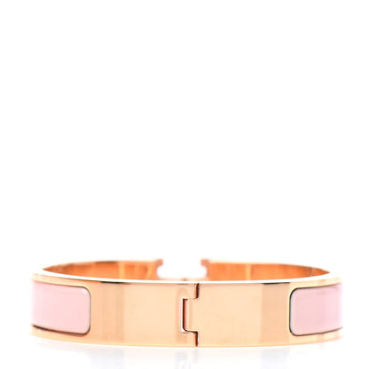 Hermes Enamel Narrow Clic Clac H Bracelet Rose Cassata 3 of 5