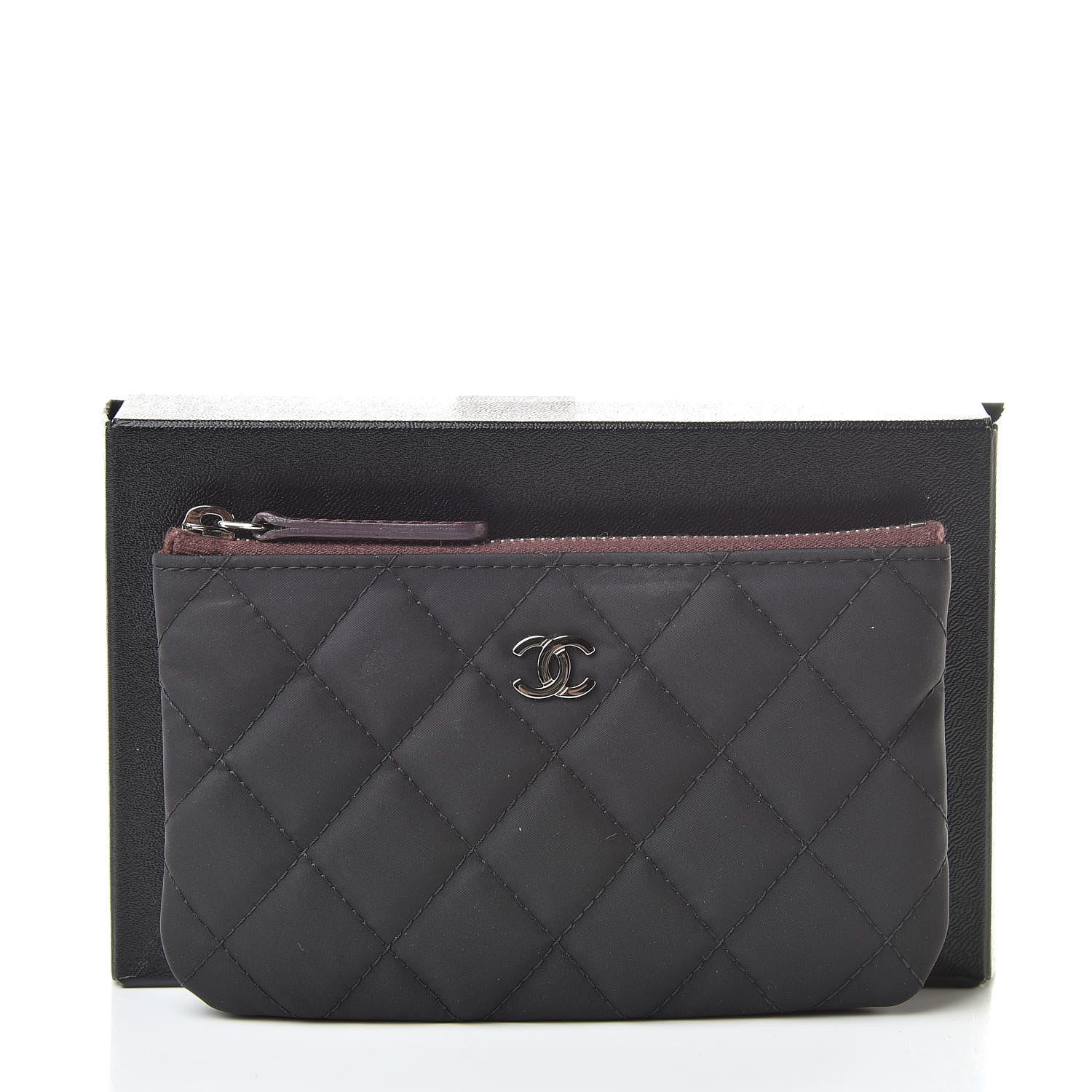 Chanel Nylon Quilted Small Cosmetic Case Black 8 of 8