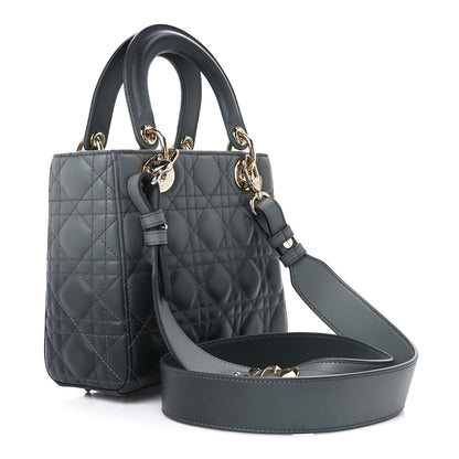 Christian Dior Lambskin Cannage Gradient Small My ABCDior Lady Dior Grey 3 of 11