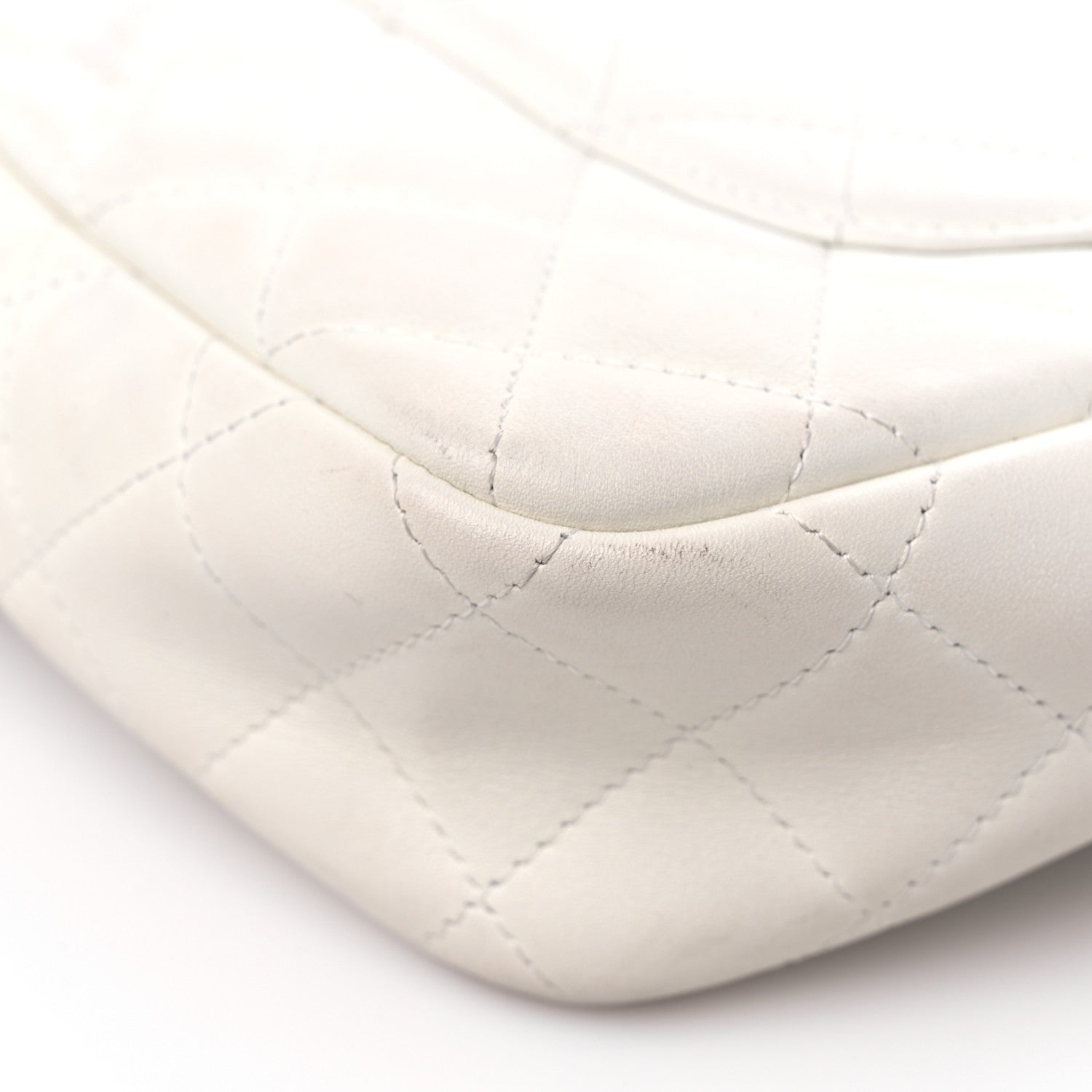 Chanel Calfskin Python Quilted Cambon Camera Case White 10 of 17