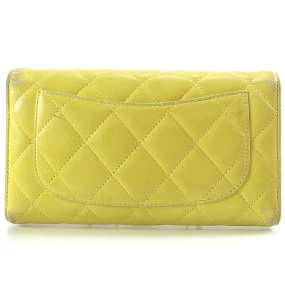 Lambskin Timeless Classic Wallet Lemon
