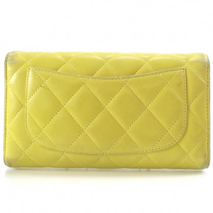Chanel Lambskin Timeless Classic Wallet Lemon 2 of 8