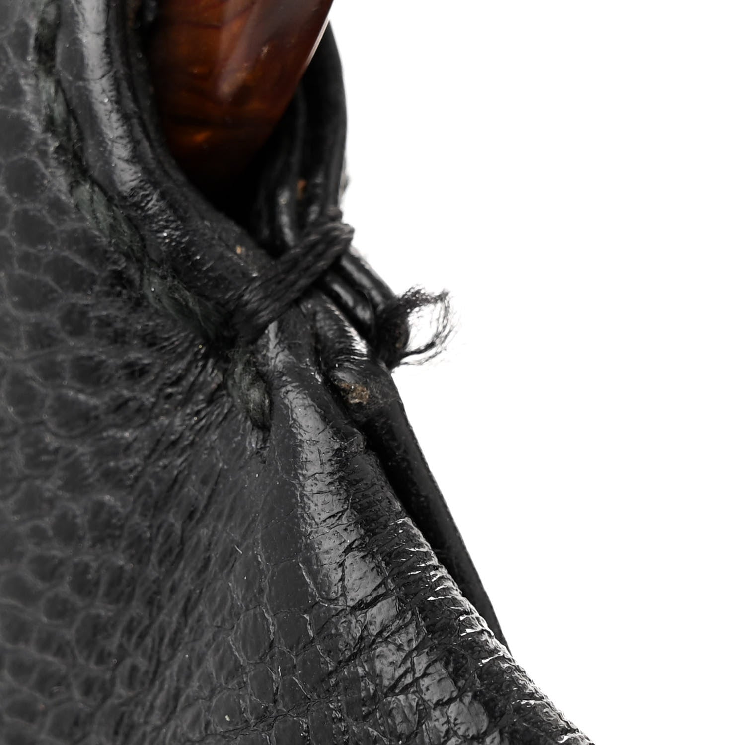 Chanel Caviar CC Wood Chain Hobo Black 14 of 15