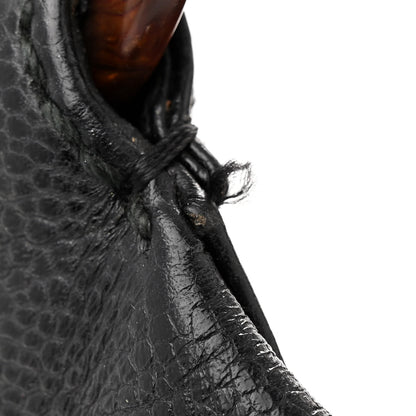 Chanel Caviar CC Wood Chain Hobo Black 14 of 15