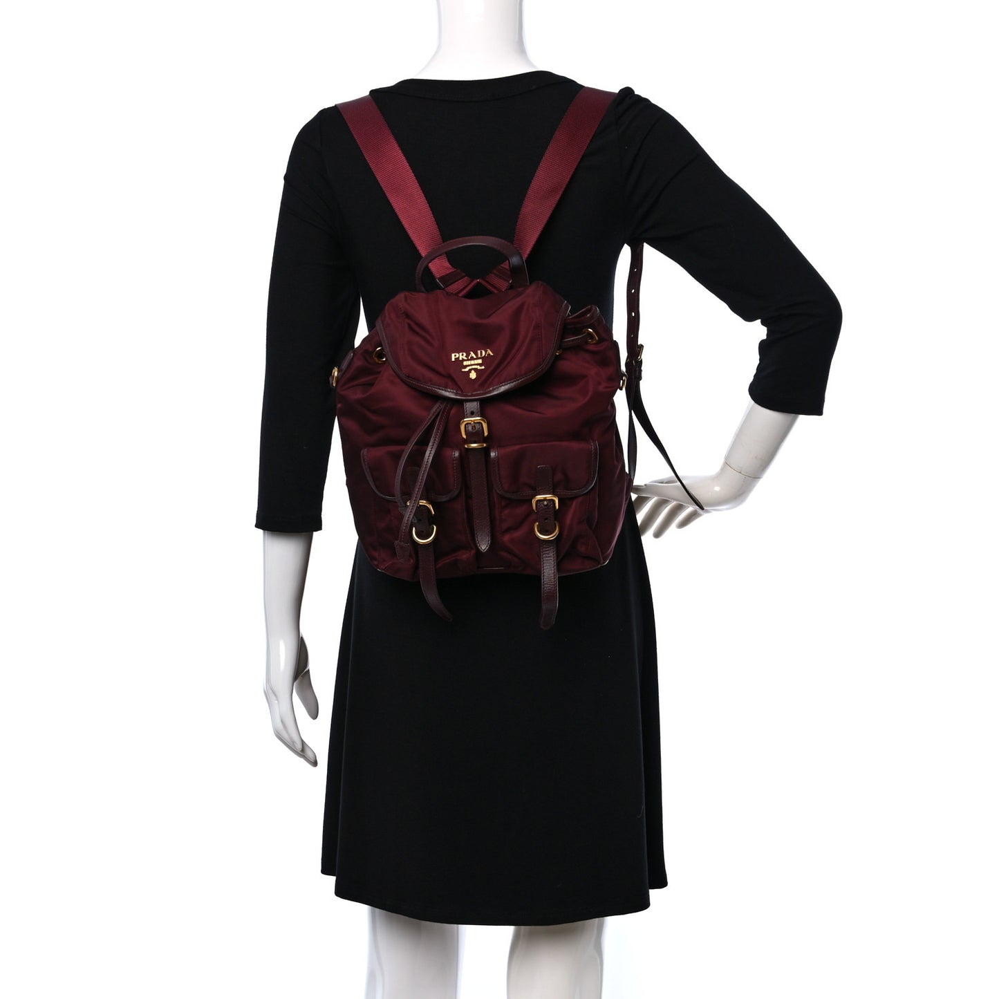 Tessuto Nylon Small Backpack Bordeaux