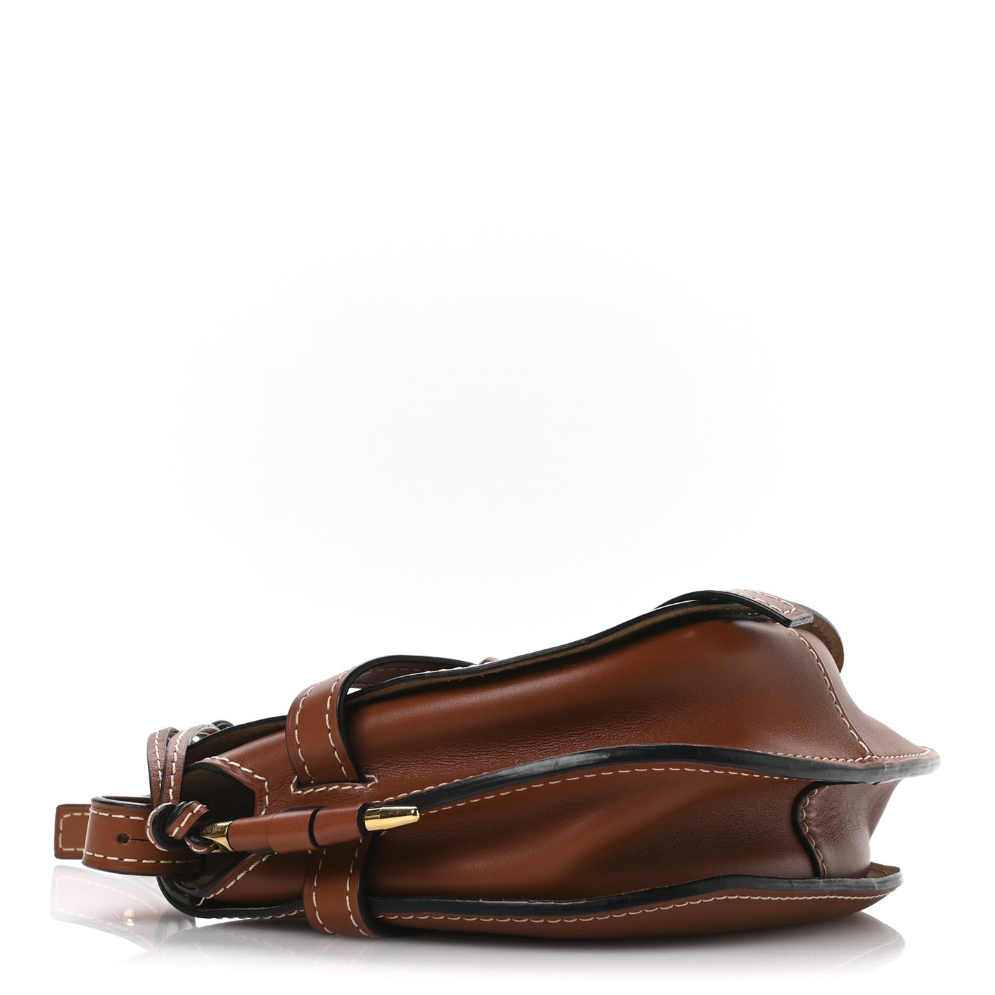 Calfskin Small Gate Crossbody Bag Rust