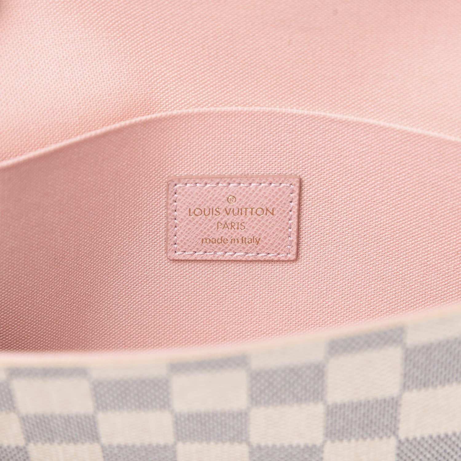 Louis Vuitton Damier Azur Pochette Felicie Chain Wallet Rose Ballerine 8 of 13