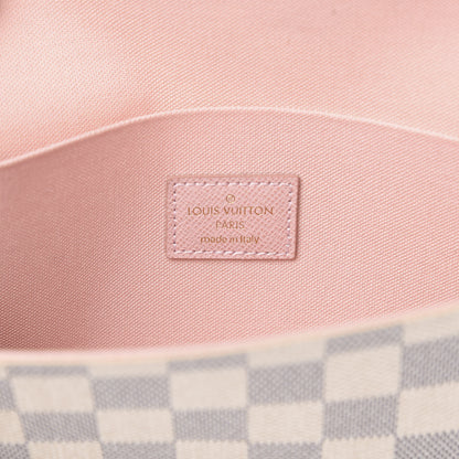 Louis Vuitton Damier Azur Pochette Felicie Chain Wallet Rose Ballerine 8 of 13