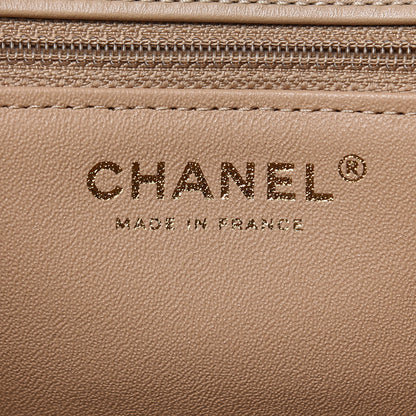 Chanel Calfskin Quilted Chevron In The City Bag Beige 6 of 11