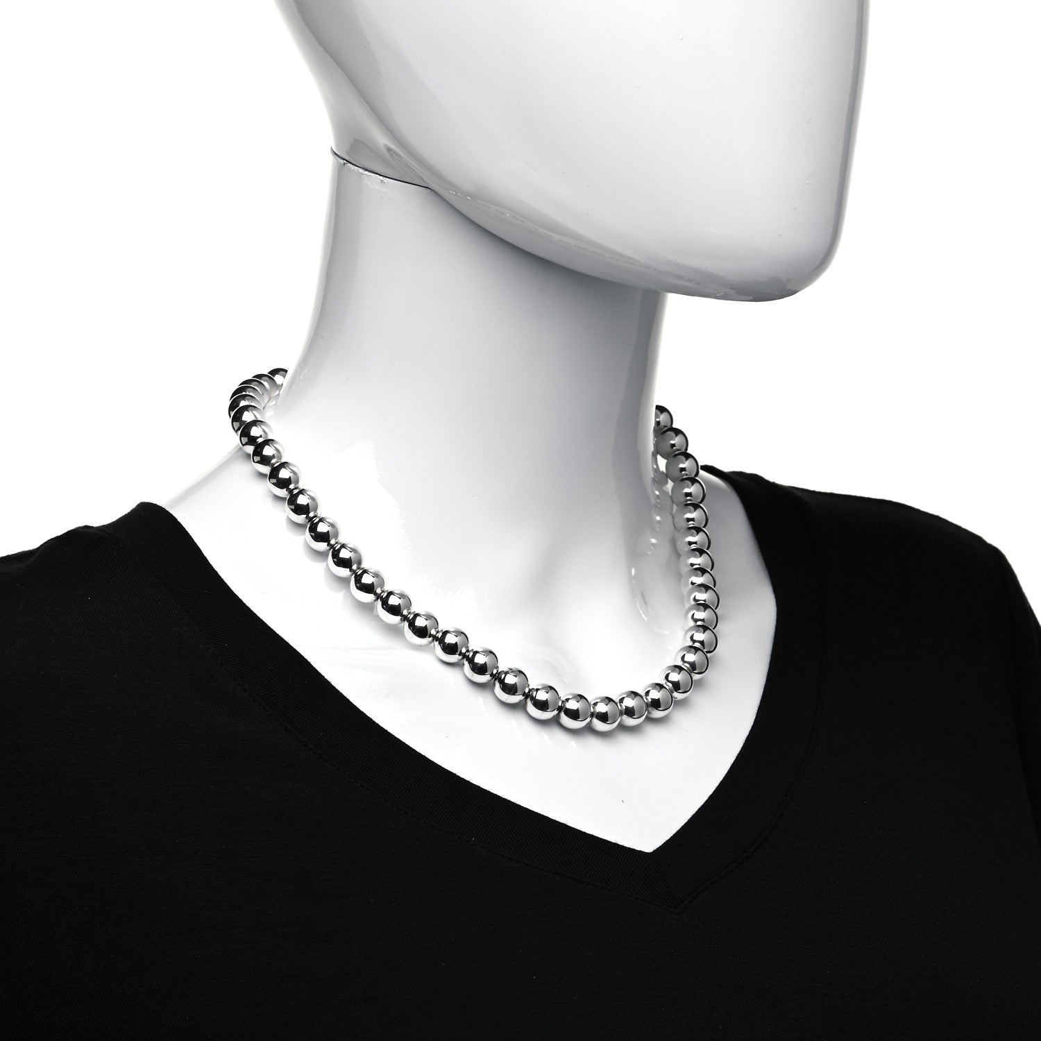 Tiffany Sterling Silver 10mm HardWear Ball Necklace 5 of 5