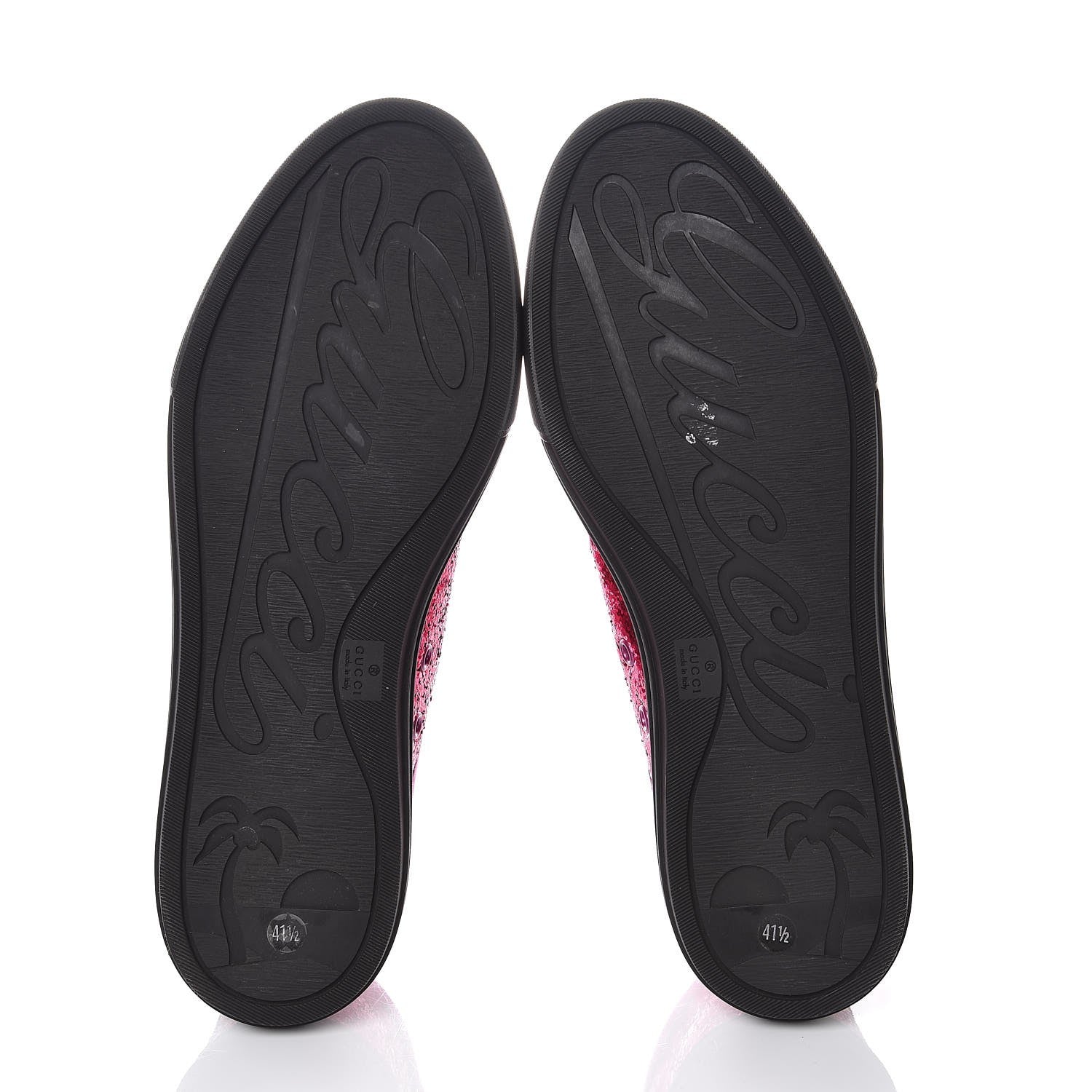 Gucci Nappa Glitter Galactica Sneakers 41.5 Fuchsia 5 of 11