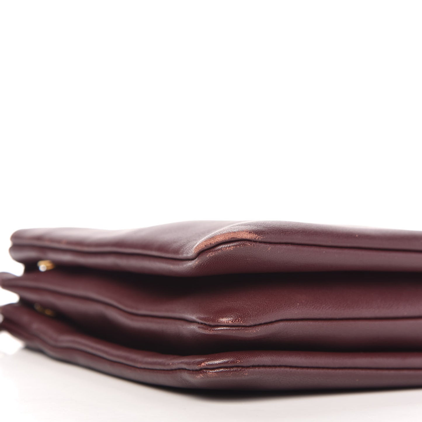 Lambskin Large Trio Crossbody Bag Burgundy