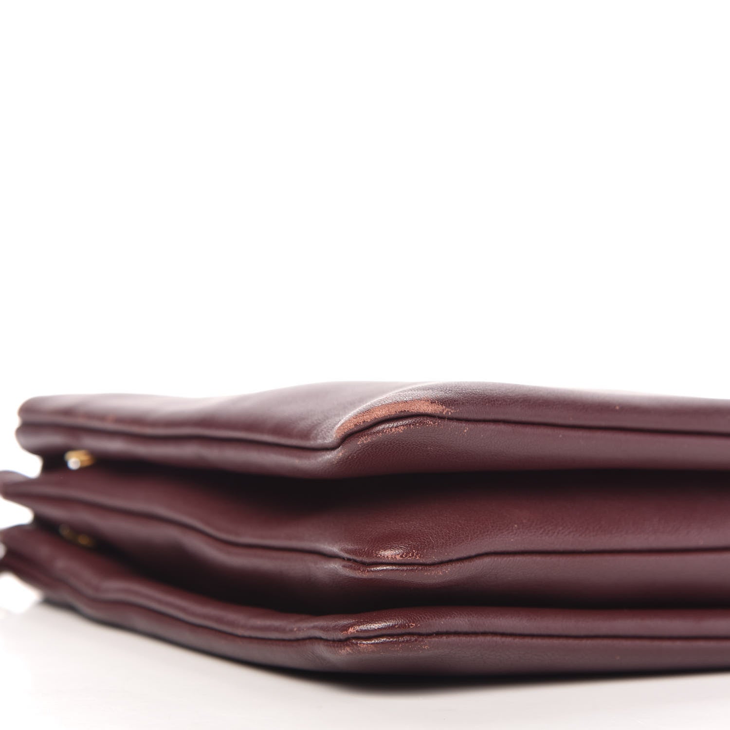 Celine Lambskin Large Trio Crossbody Bag Burgundy 8 of 11