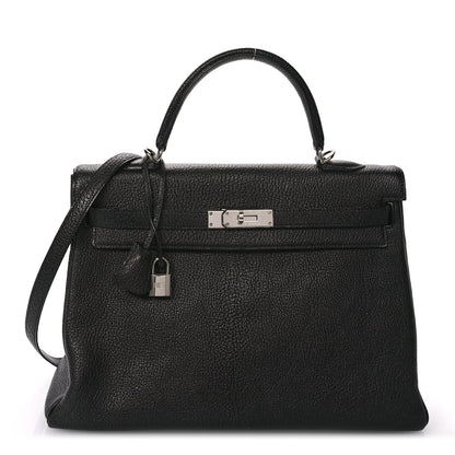 Hermes Chevre De Coromandel Kelly Retourne 35 Black 1 of 10