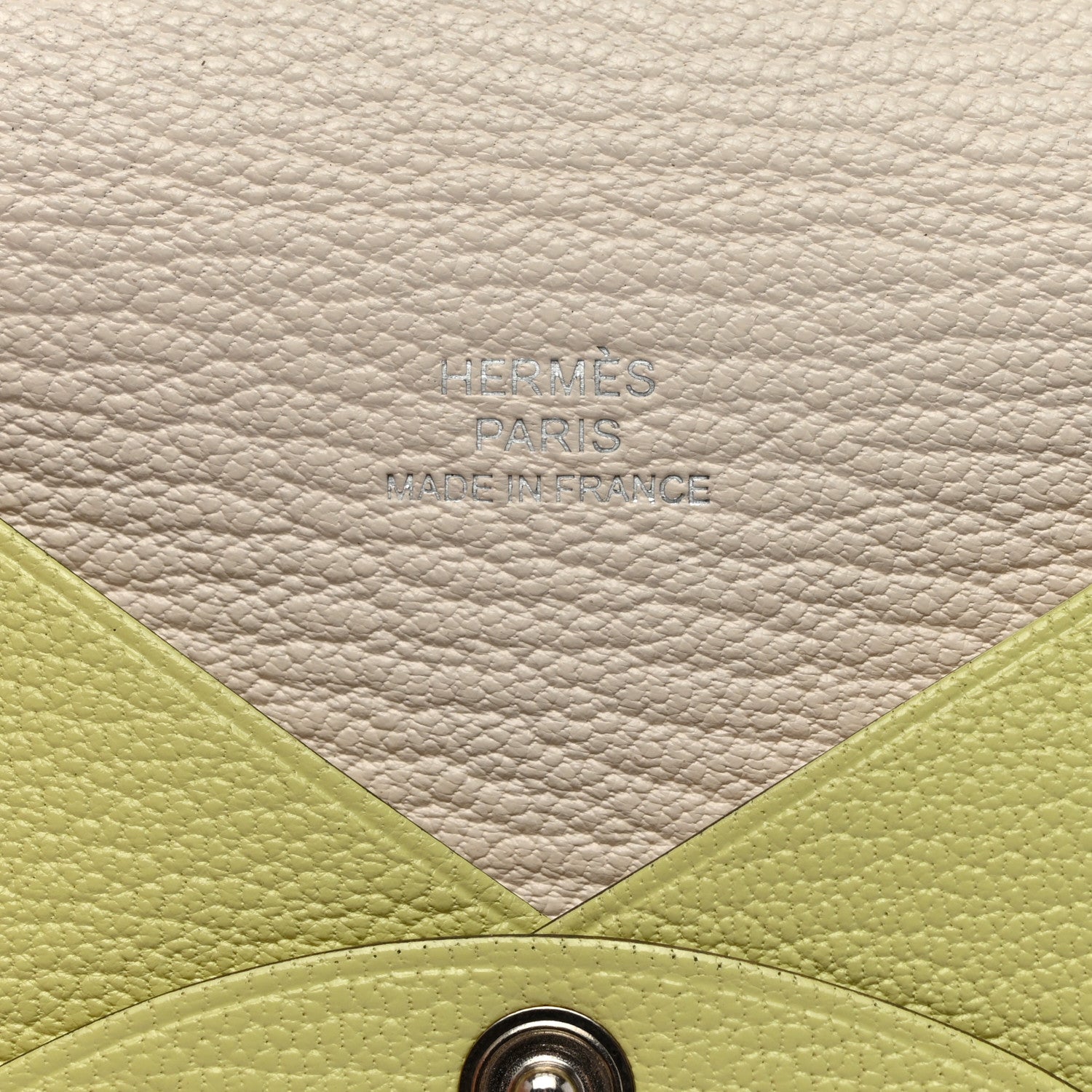 Hermes Chevre Mysore Verso Calvi Card Case Jaune Bourgeon Nata 6 of 8