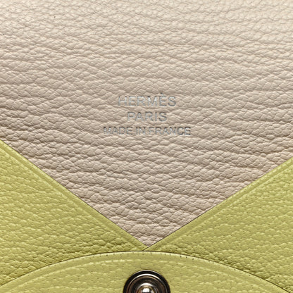 Hermes Chevre Mysore Verso Calvi Card Case Jaune Bourgeon Nata 6 of 8