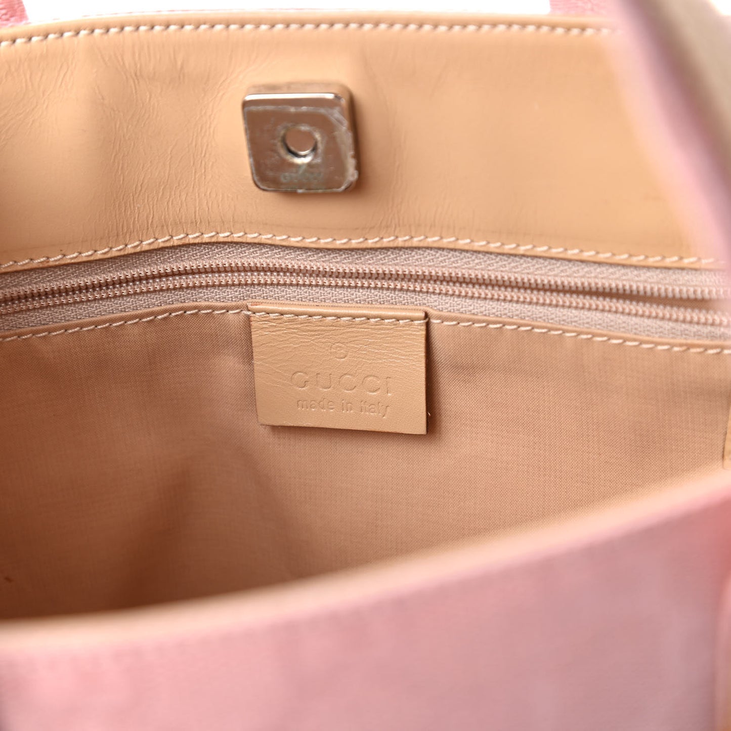 Monogram Double Pocket Tote Pink