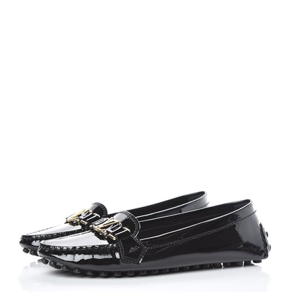 Louis Vuitton Patent Calfskin Oxford Loafers 40 Black 3 of 9