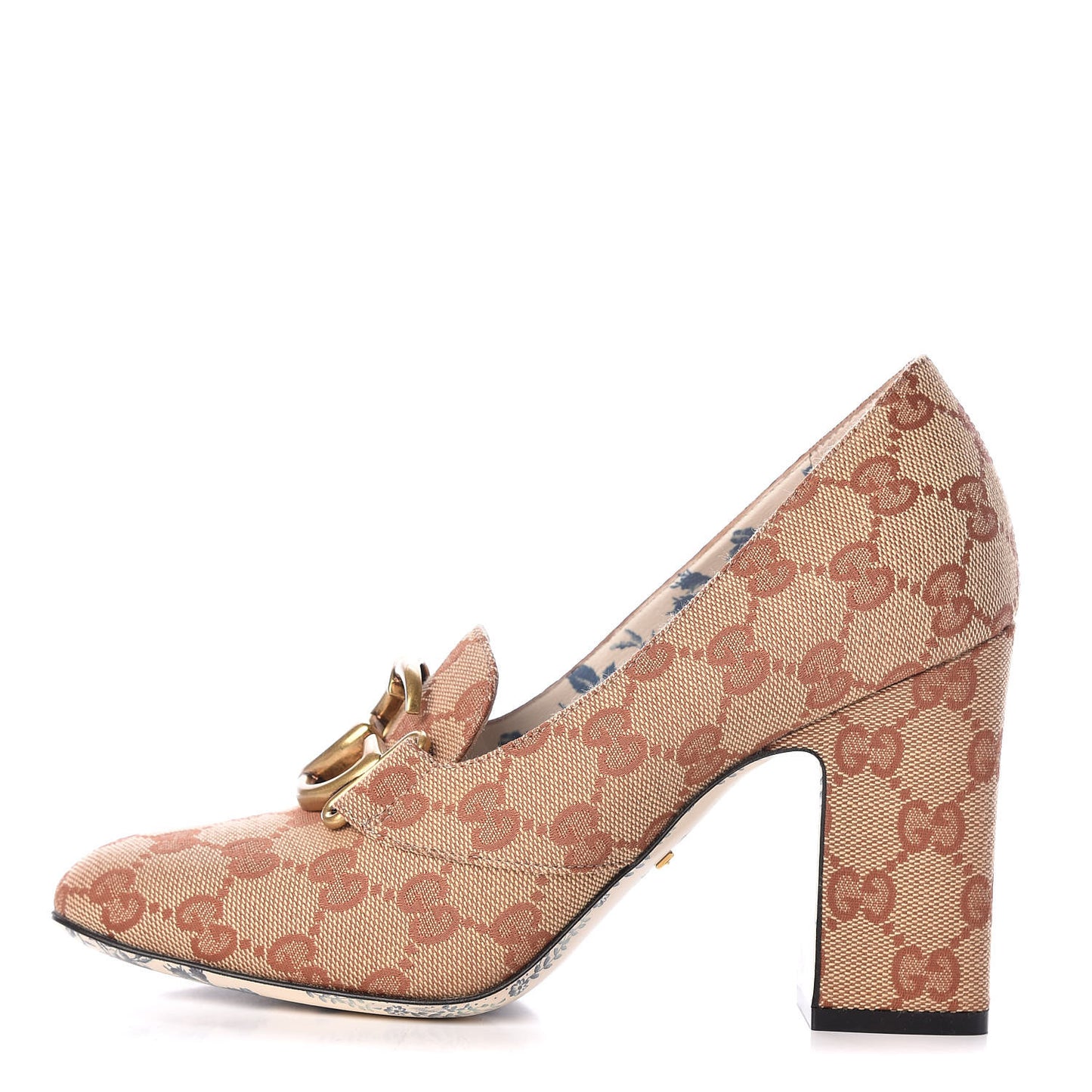 Monogram GG Victoire 95mm Loafer Pumps 37 Beige Ruggine