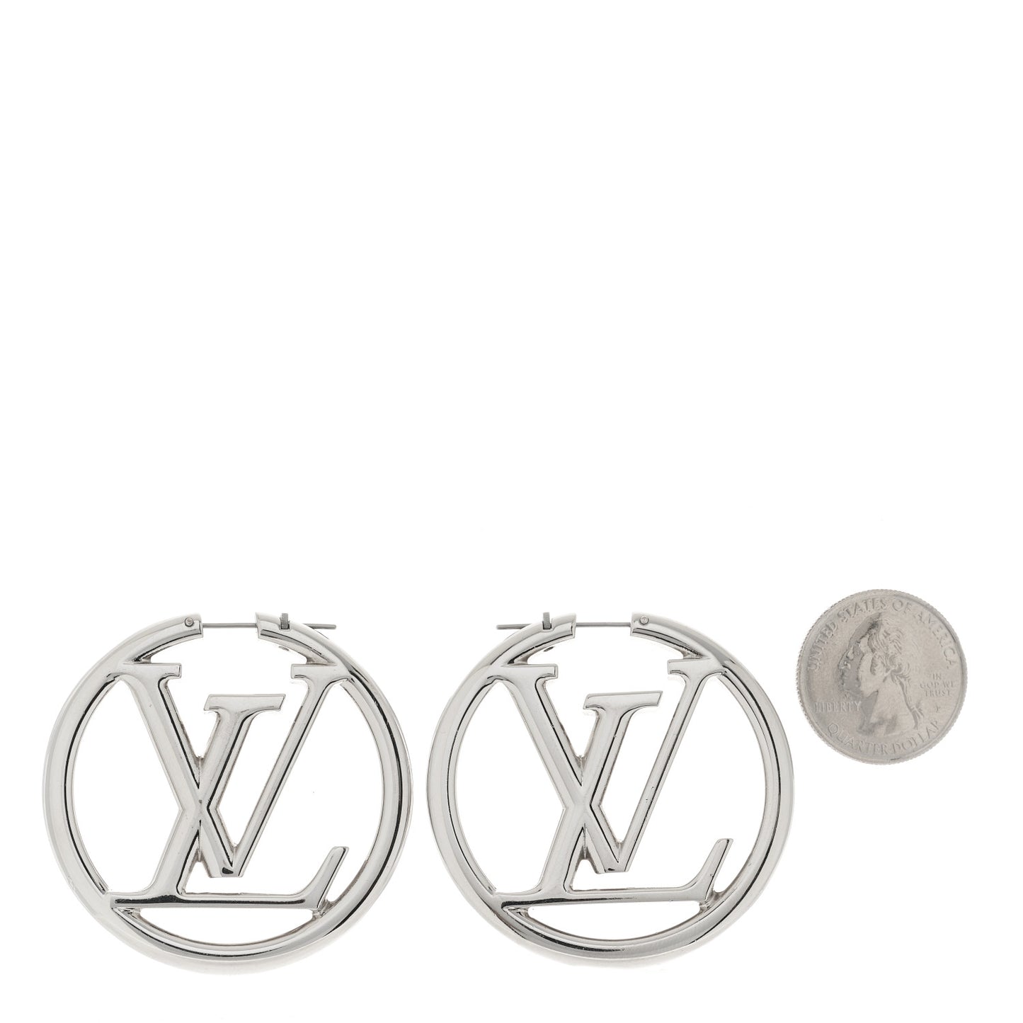 Palladium Louise Hoop Earrings Silver