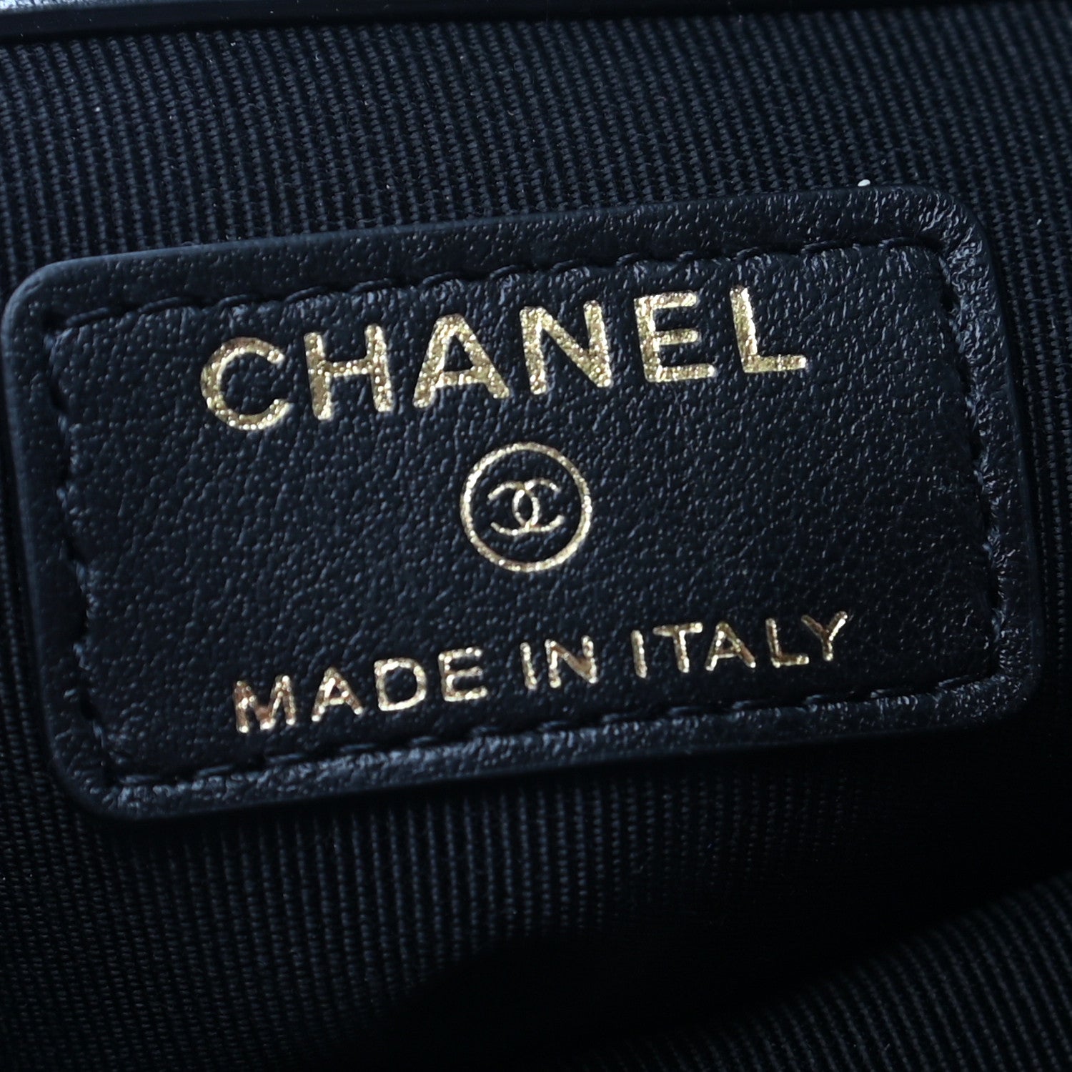 Chanel Satin Quilted Chain Around Medium Cosmetic Case Black 6 of 7