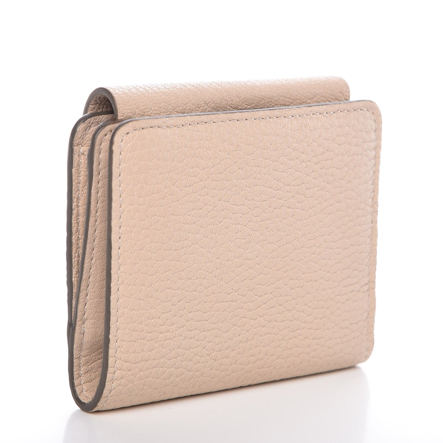 Grained Lambskin Drew Square Wallet Abstract White