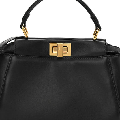 Fendi Nappa Mini Peekaboo Iconic Satchel Black 10 of 12