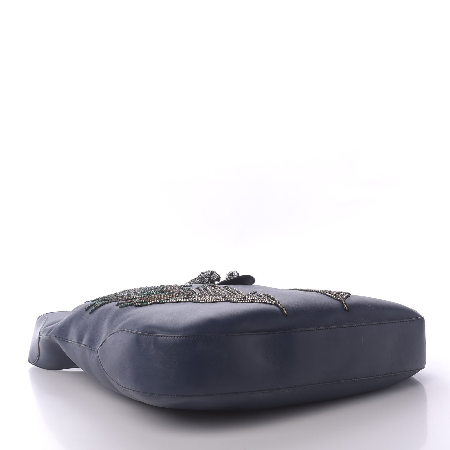 Gucci Calfskin Sequin Embroidered Extra Large Dionysus Hobo Dark Blue 4 of 10