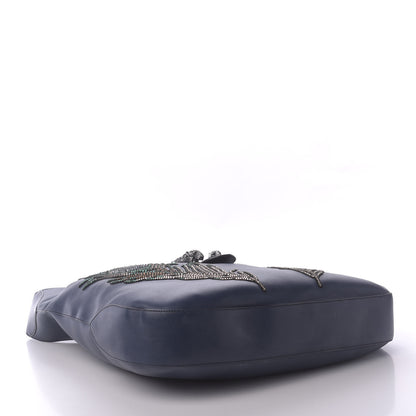 Gucci Calfskin Sequin Embroidered Extra Large Dionysus Hobo Dark Blue 4 of 10