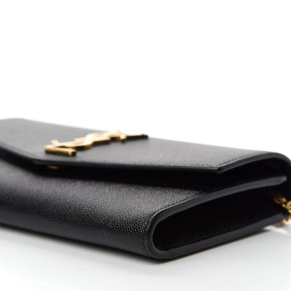 Saint Laurent Grain De Poudre Uptown Chain Wallet Black 8 of 11