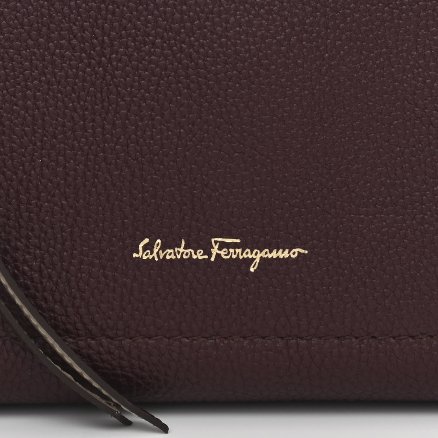 Salvatore Ferragamo Hammered Calfskin Double Handle Small Amy Tote Red 8 of 10